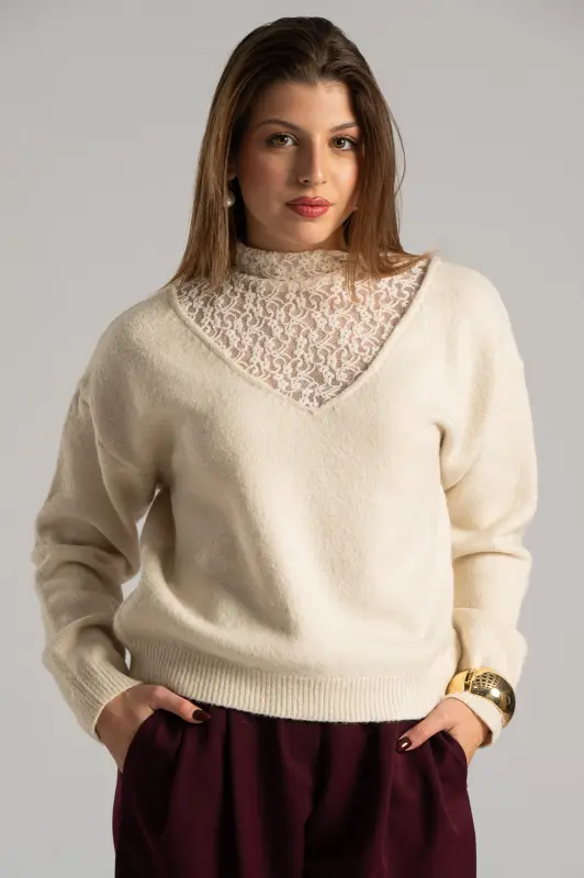 Μπλούζα Lupeto Δαντέλα