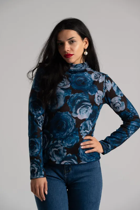 Blouse Lupeto Roses Suede 