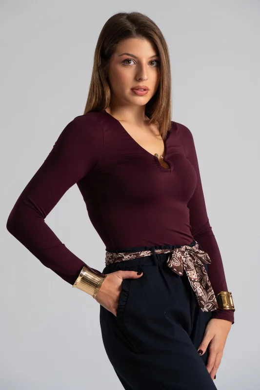 Blouse Swimsuit Metallic Element