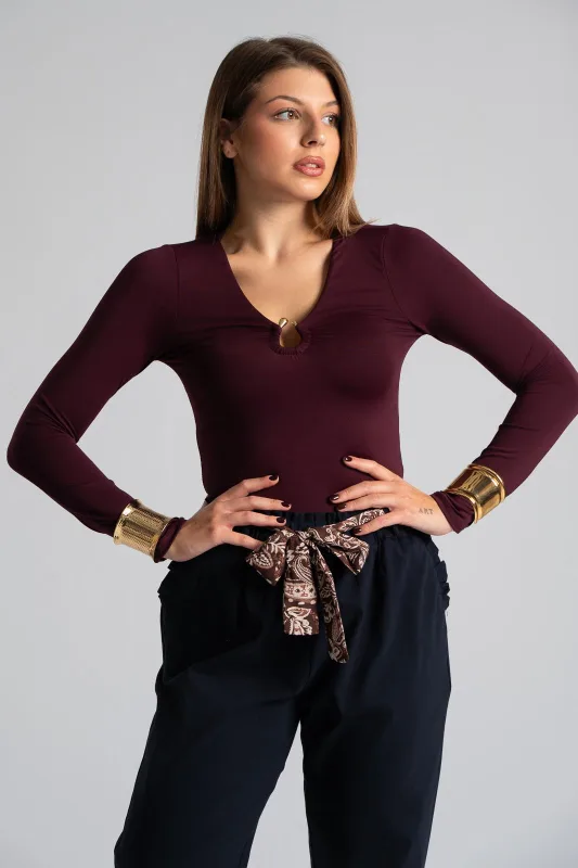 Blouse Swimsuit Metallic Element