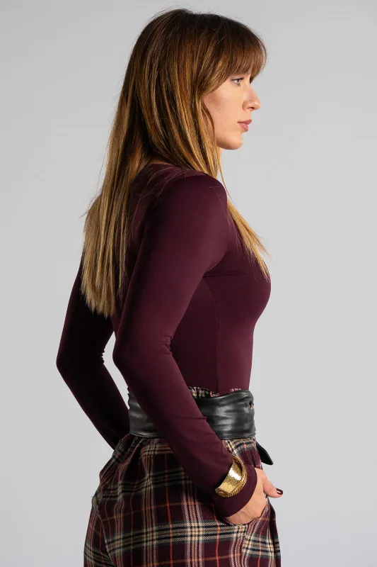 Blouse Swimsuit V Metallic Element