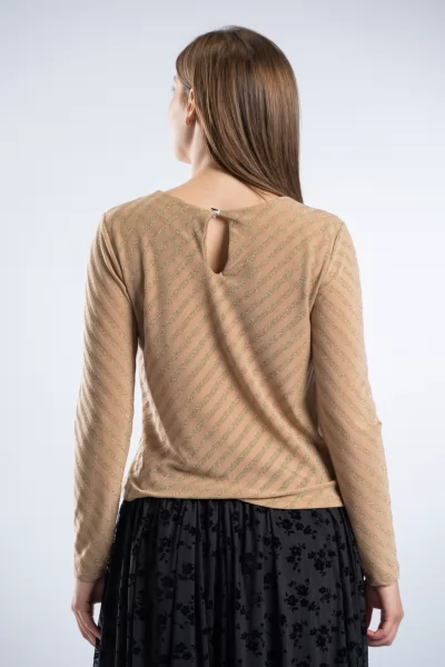 Μπλούζα Μακό Lurex Καραμέλα