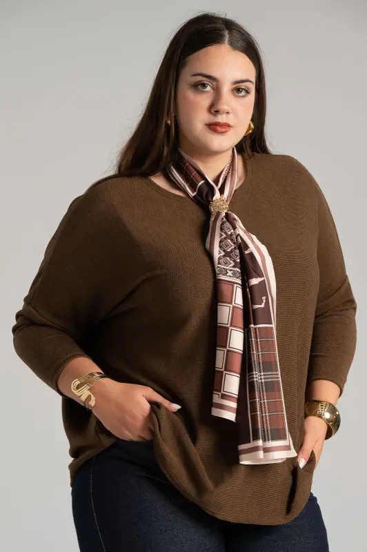 Blouse Long Sleeves Scarf