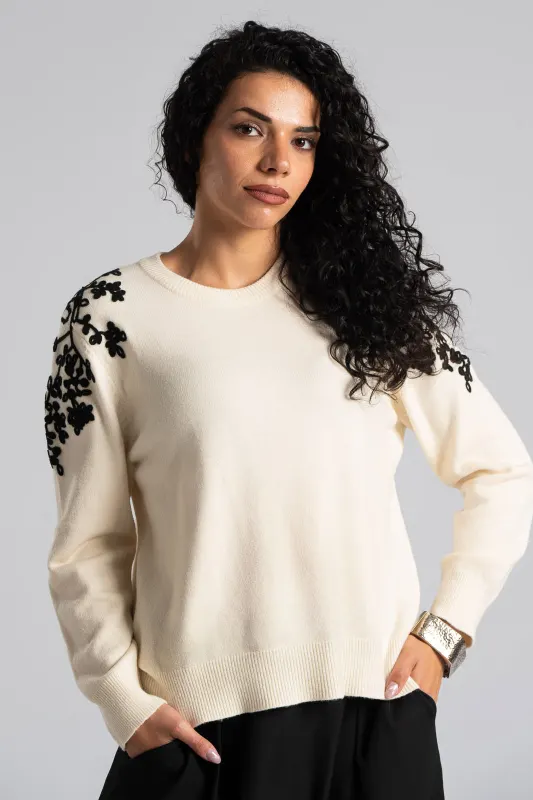 Μπλούζα Μακριά Μανίκια Κέντημα