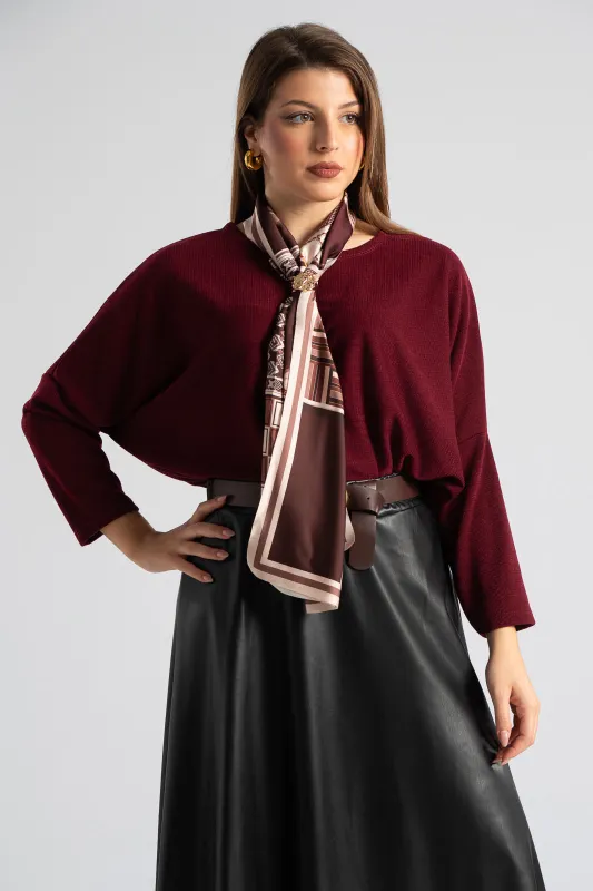 Blouse Long Sleeves Scarf