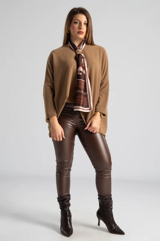 Μπλούζα Μακριά Μανίκια Φουλάρι