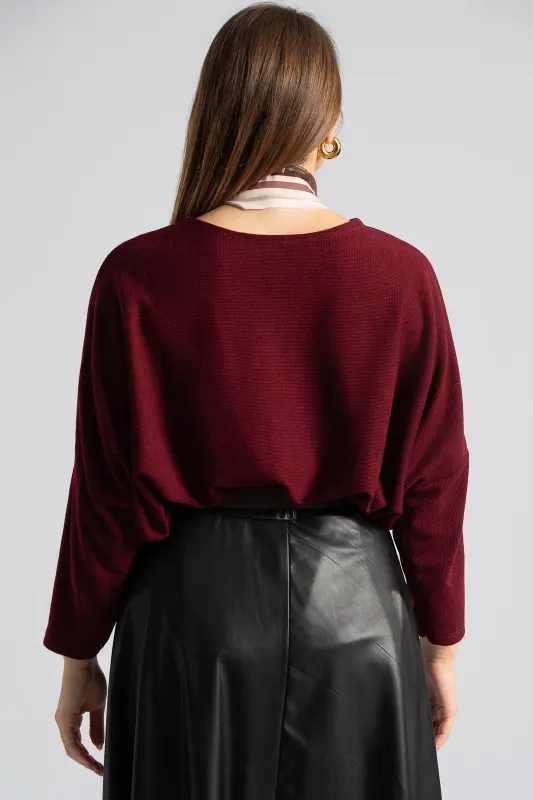 Μπλούζα Μακριά Μανίκια Φουλάρι