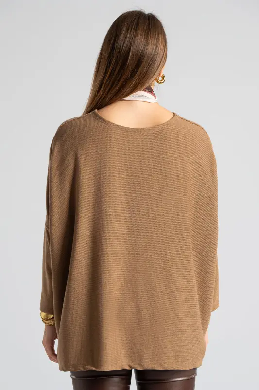 Μπλούζα Μακριά Μανίκια Φουλάρι