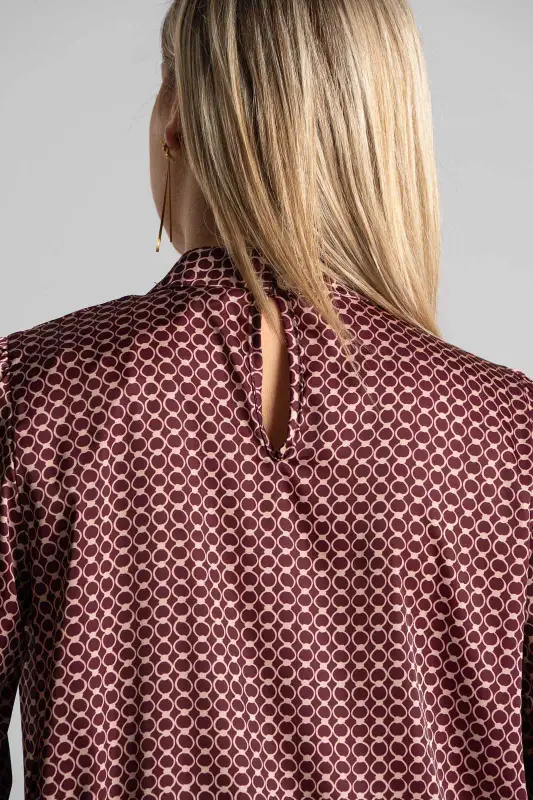 Blouse Long Sleeve Satin Chains