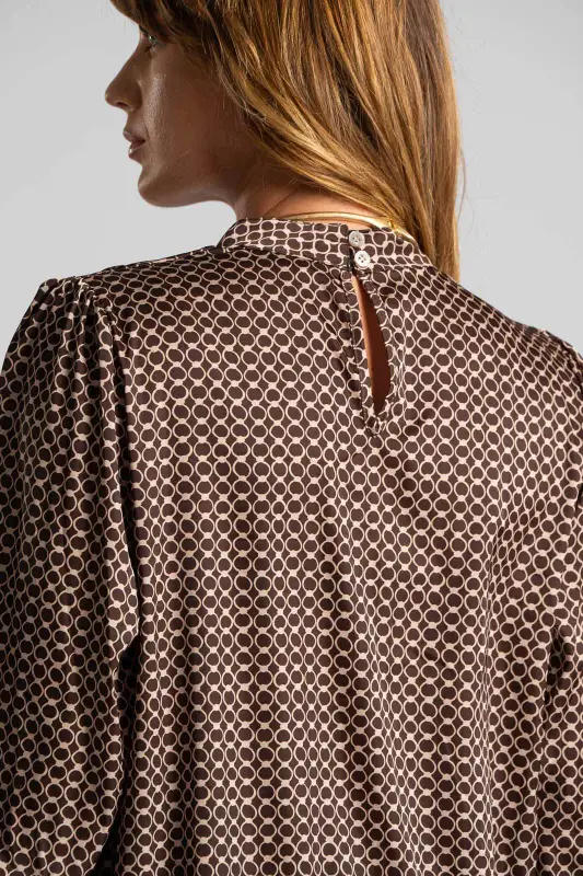 Blouse Long Sleeve Satin Chains