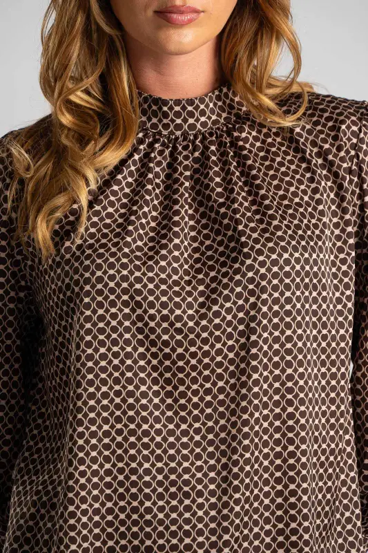 Blouse Long Sleeve Satin Chains
