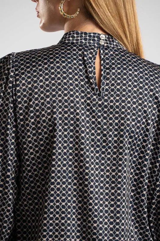 Blouse Long Sleeve Satin Chains
