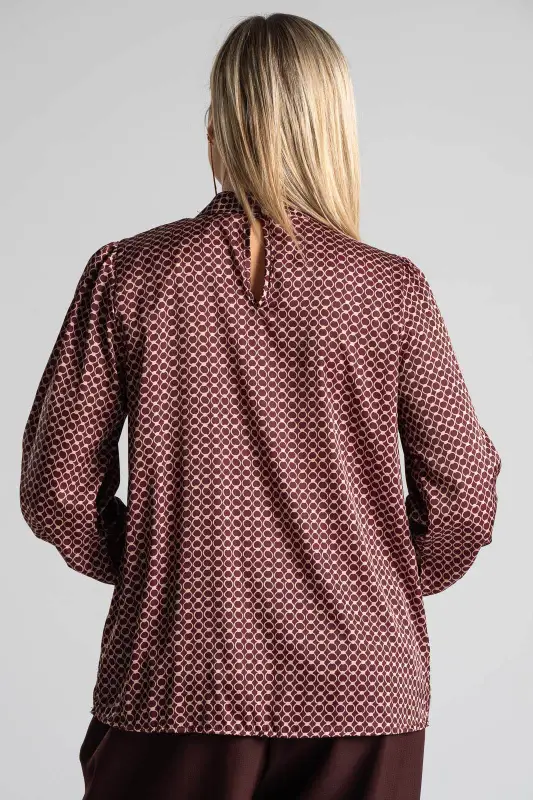 Blouse Long Sleeve Satin Chains