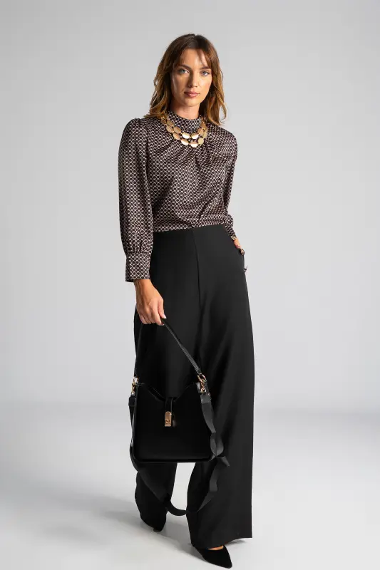 Blouse Long Sleeve Satin Chains