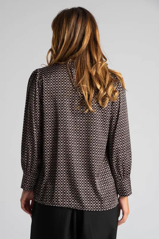 Blouse Long Sleeve Satin Chains