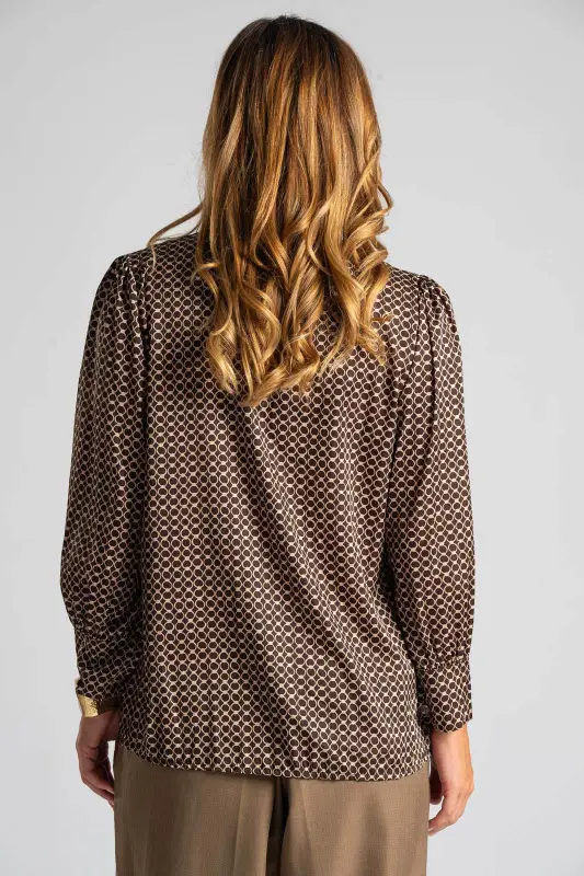 Blouse Long Sleeve Satin Chains