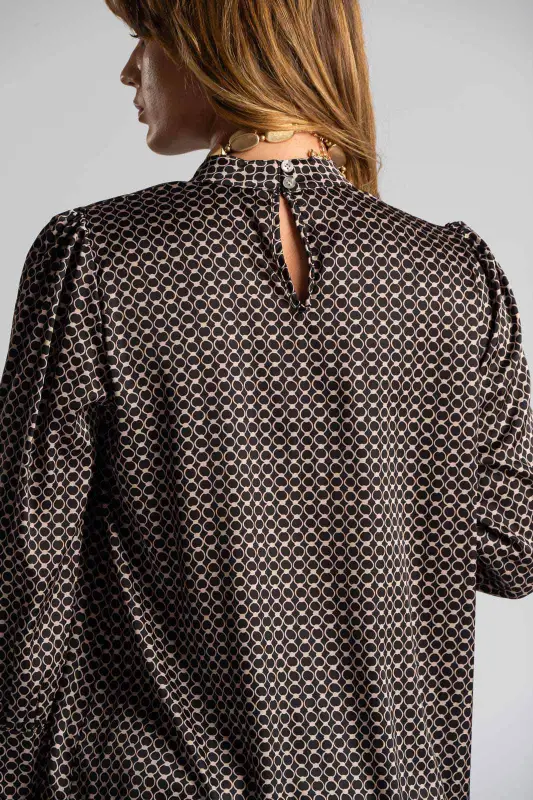 Blouse Long Sleeve Satin Chains