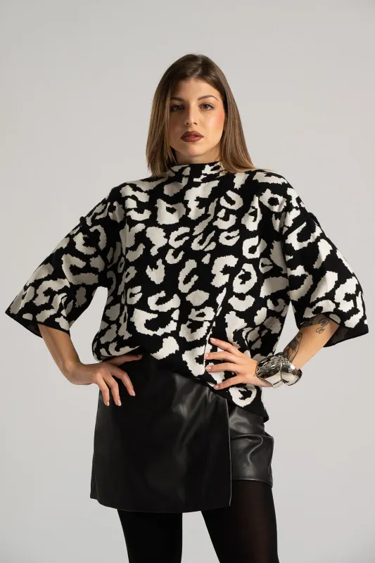 Blouse Leopard 3/4 Sleeve 