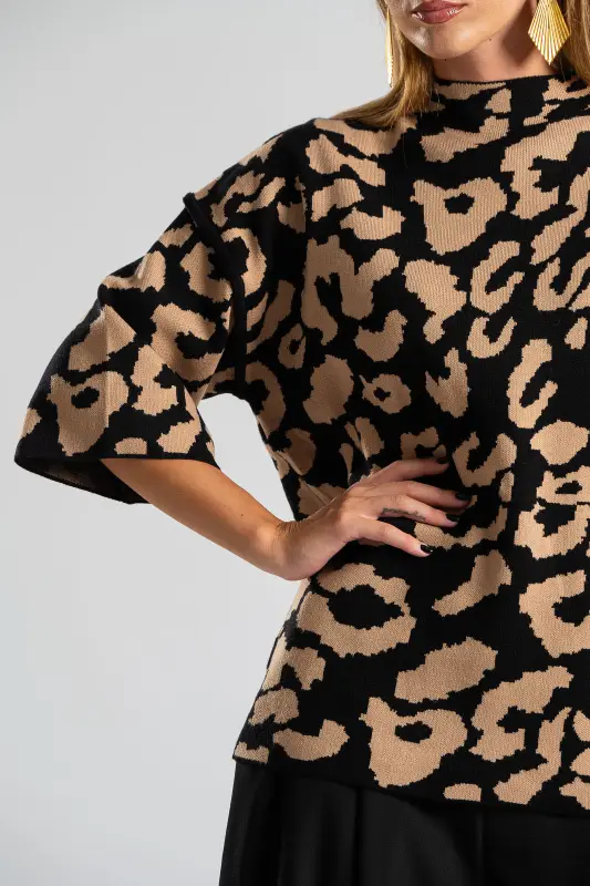 Blouse Leopard 3/4 Sleeve 