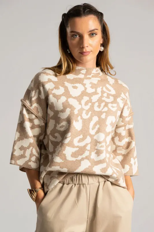 Μπλούζα Μανίκια 3/4 Leopar