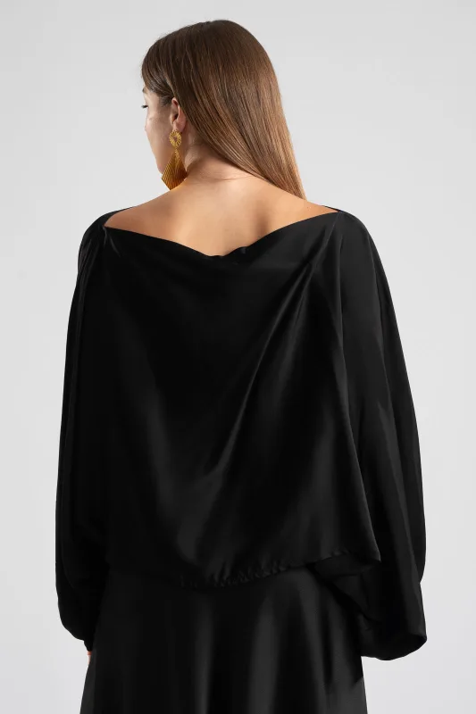 Blouse Balloon Sleeve Satin