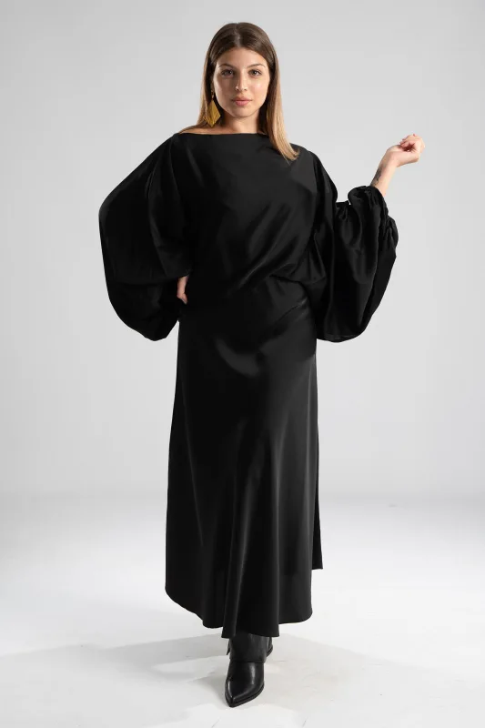 Blouse Balloon Sleeve Satin