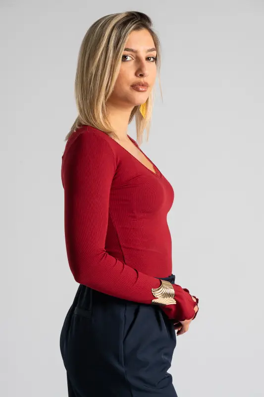 Blouse with Lace Detail