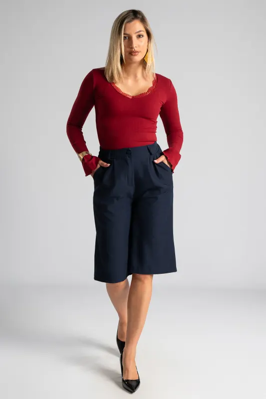 Blouse with Lace Detail