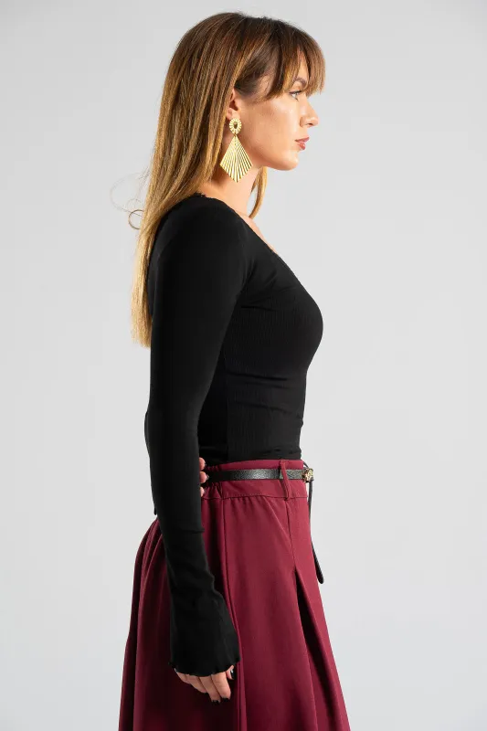 Blouse with Lace Detail