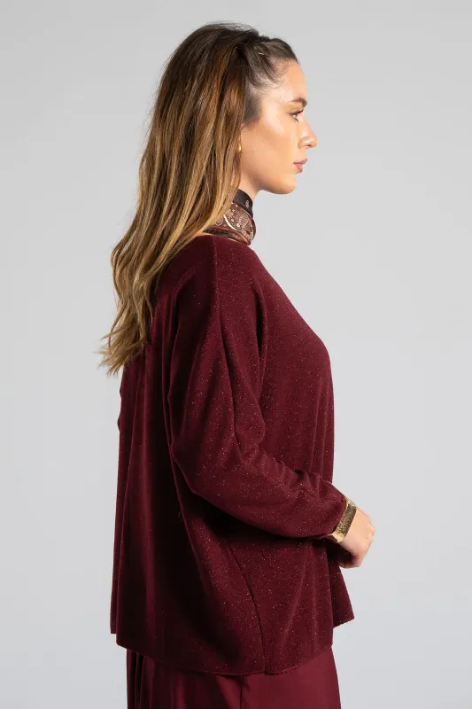 Μπλούζα Μεταλλιζέ Κλωστή Μαντήλι