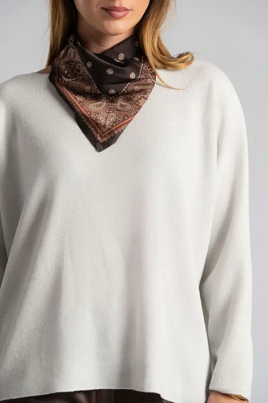 Μπλούζα Μεταλλιζέ Κλωστή Μαντήλι