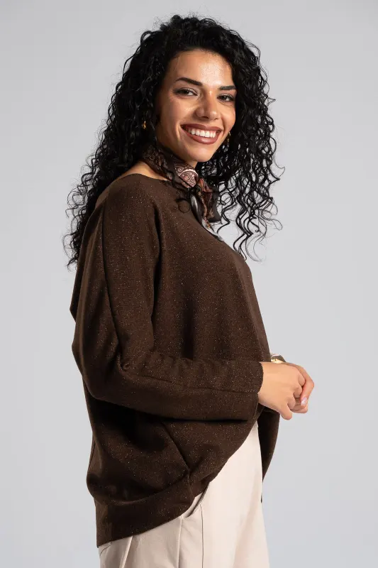 Μπλούζα Μεταλλιζέ Κλωστή Μαντήλι