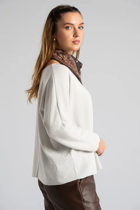 Μπλούζα Μεταλλιζέ Κλωστή Μαντήλι