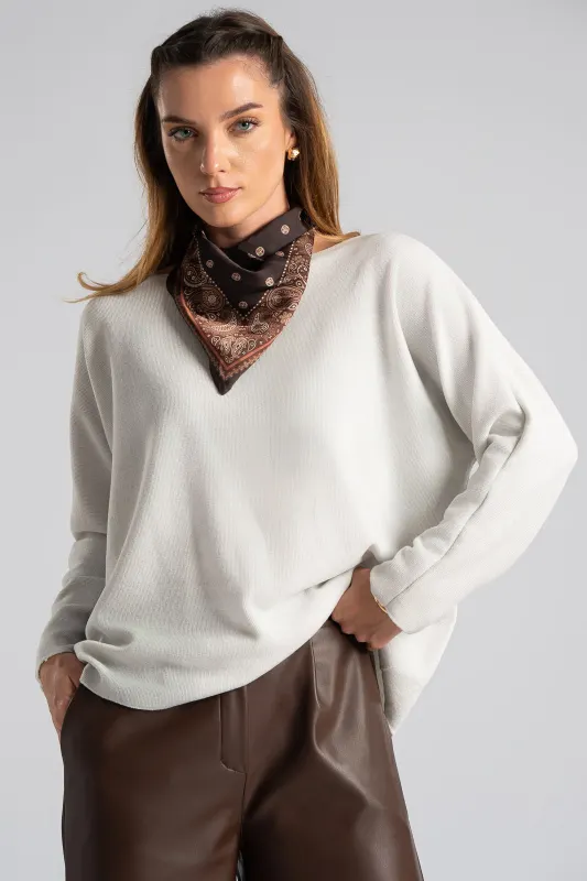 Μπλούζα Μεταλλιζέ Κλωστή Μαντήλι