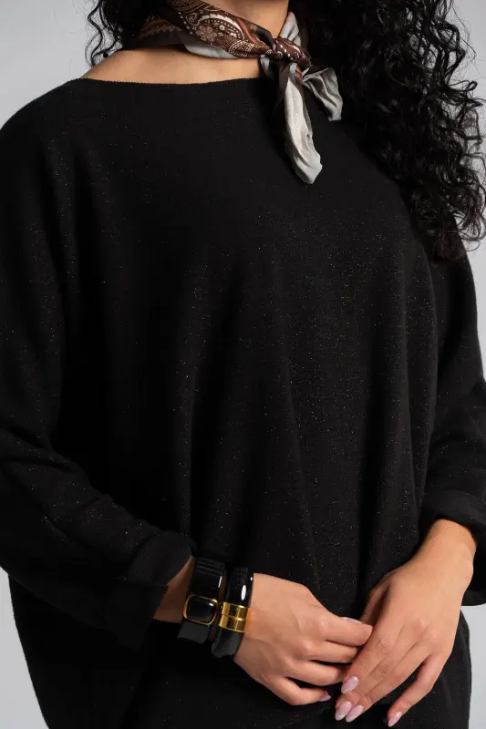 Μπλούζα Μεταλλιζέ Κλωστή Μαντήλι