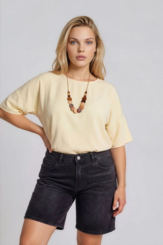 Μπλούζα Minimal Oversized Κολιέ