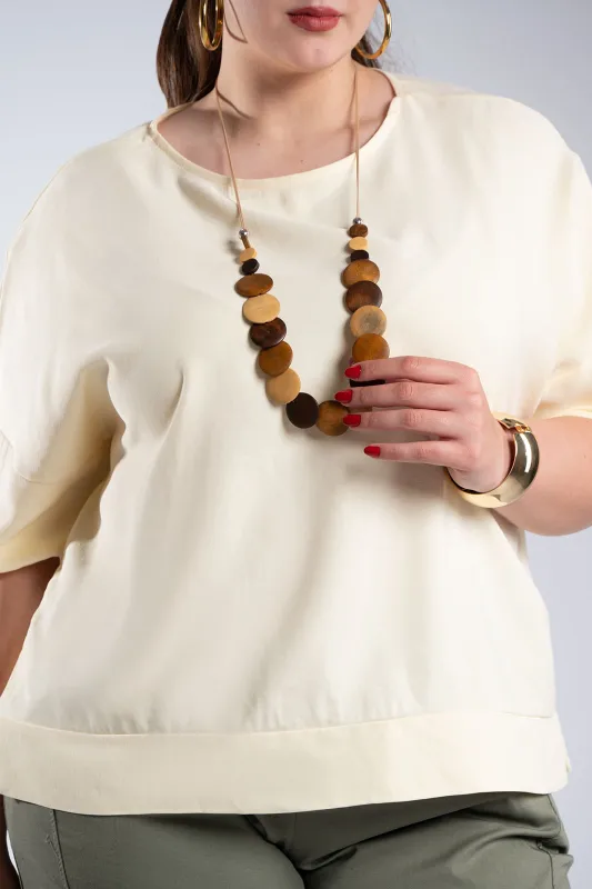 Minimal Oversized T-Shirt Necklace