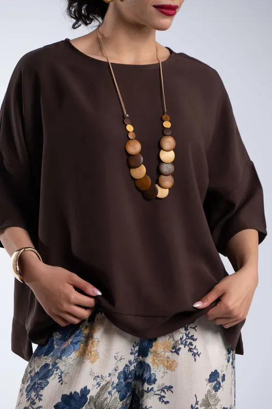 Μπλούζα Minimal Oversized Κολιέ
