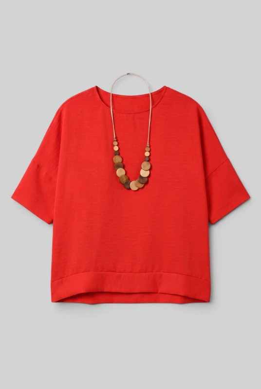 Μπλούζα Minimal Oversized Κολιέ