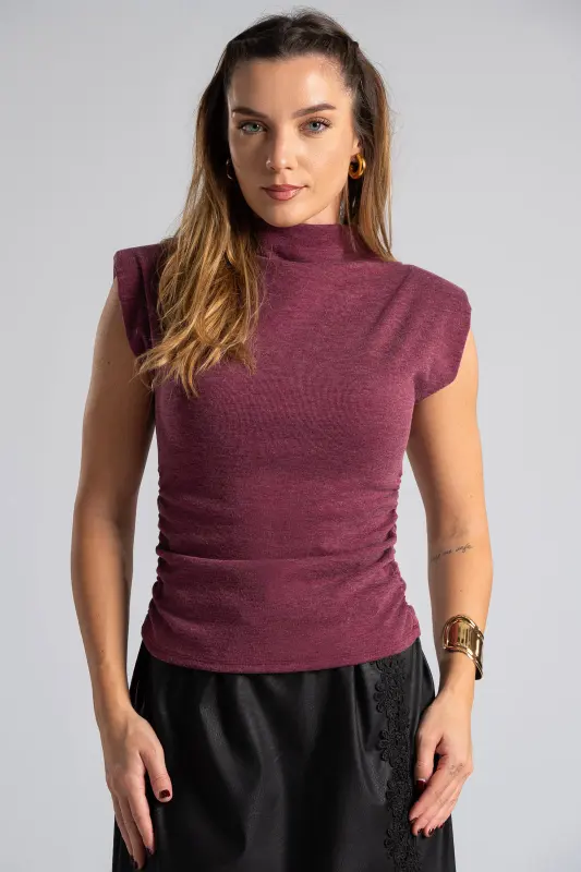 Μπλούζα Mock-Neck Αμάνικη Βάτες