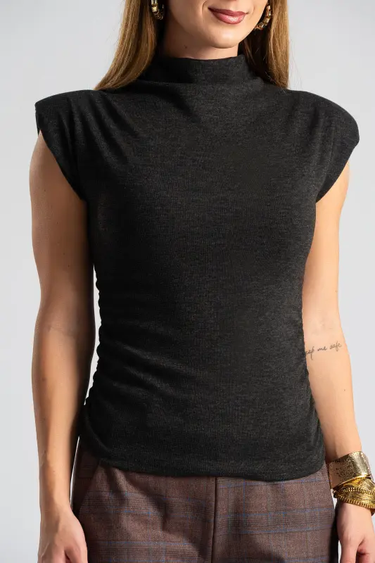 Μπλούζα Mock-Neck Αμάνικη Βάτες