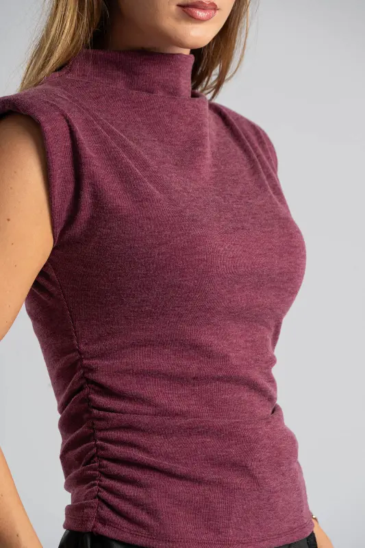 Μπλούζα Mock-Neck Αμάνικη Βάτες