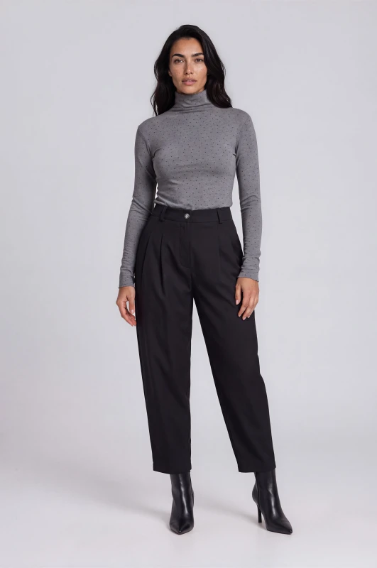 Μπλούζα Mock Neck με Στρας