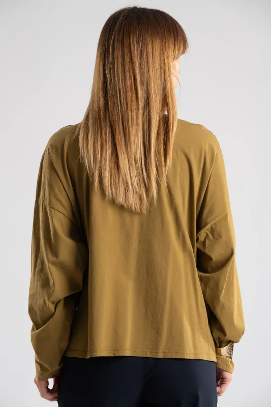 Blouse Solid Color Kippur Detail
