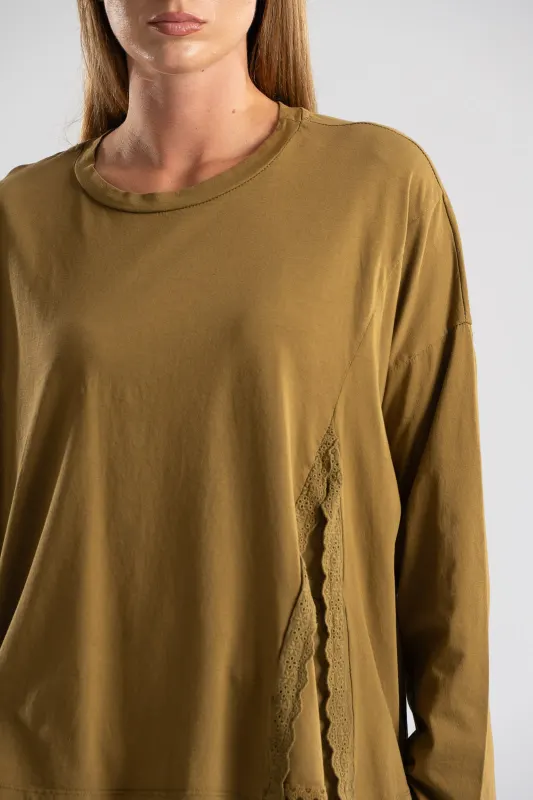 Blouse Solid Color Kippur Detail