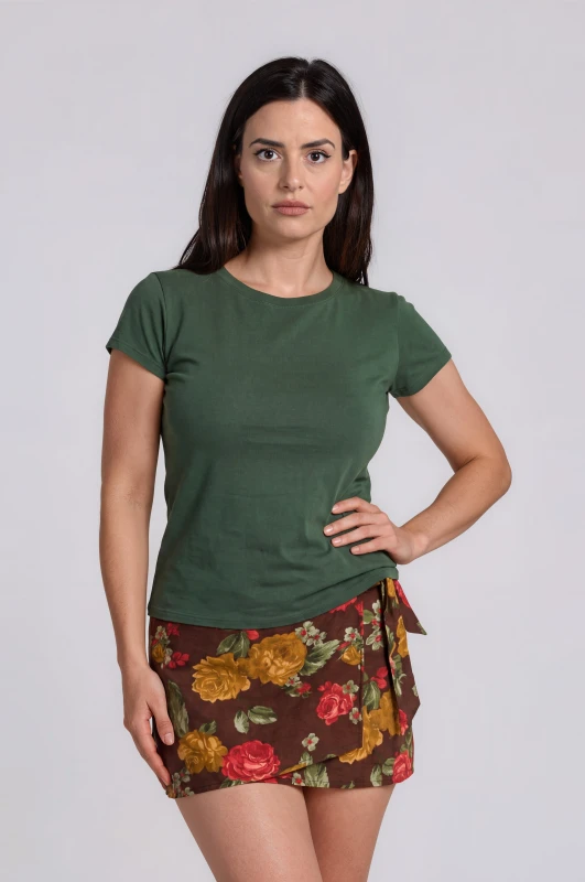 Blouse Solid-Color Basic 