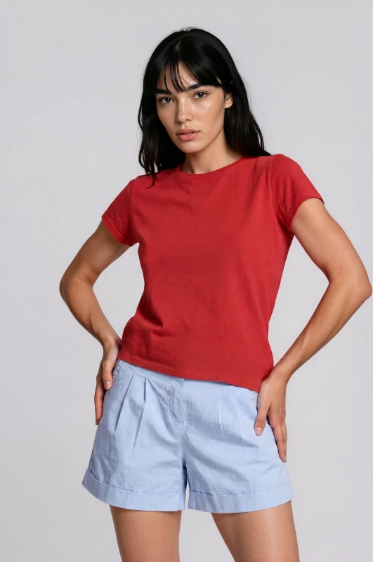 Blouse Solid-Color Basic 