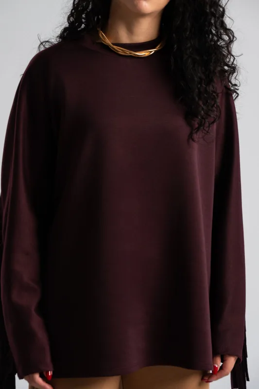 Μπλούζα Μονόχρωμη Διακοσμητικά Κρόσια