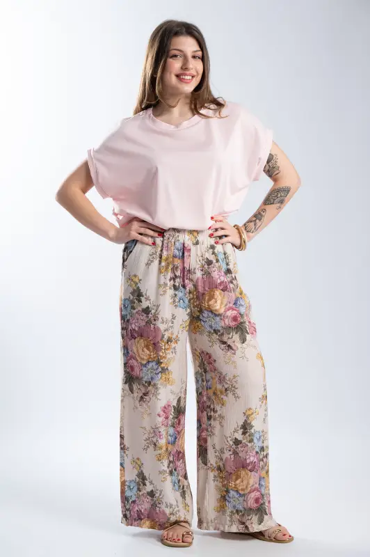 Blouse Single-color Short-sleeved Round Neckline