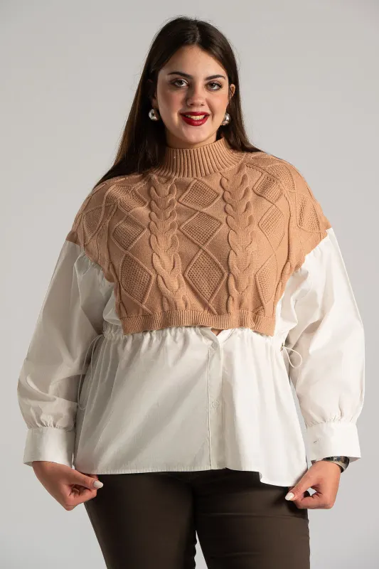 Blouse with Shirt Effect